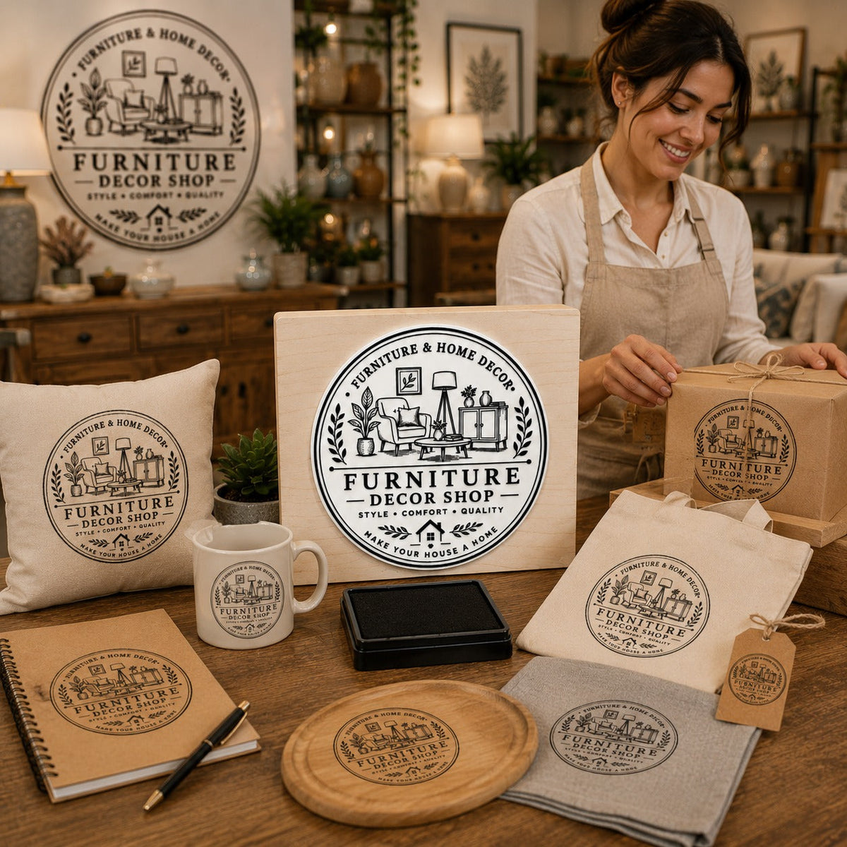 Big Custom Stamp for Furniture & Home Decor Store | Logo Stamp – StampMyMark®