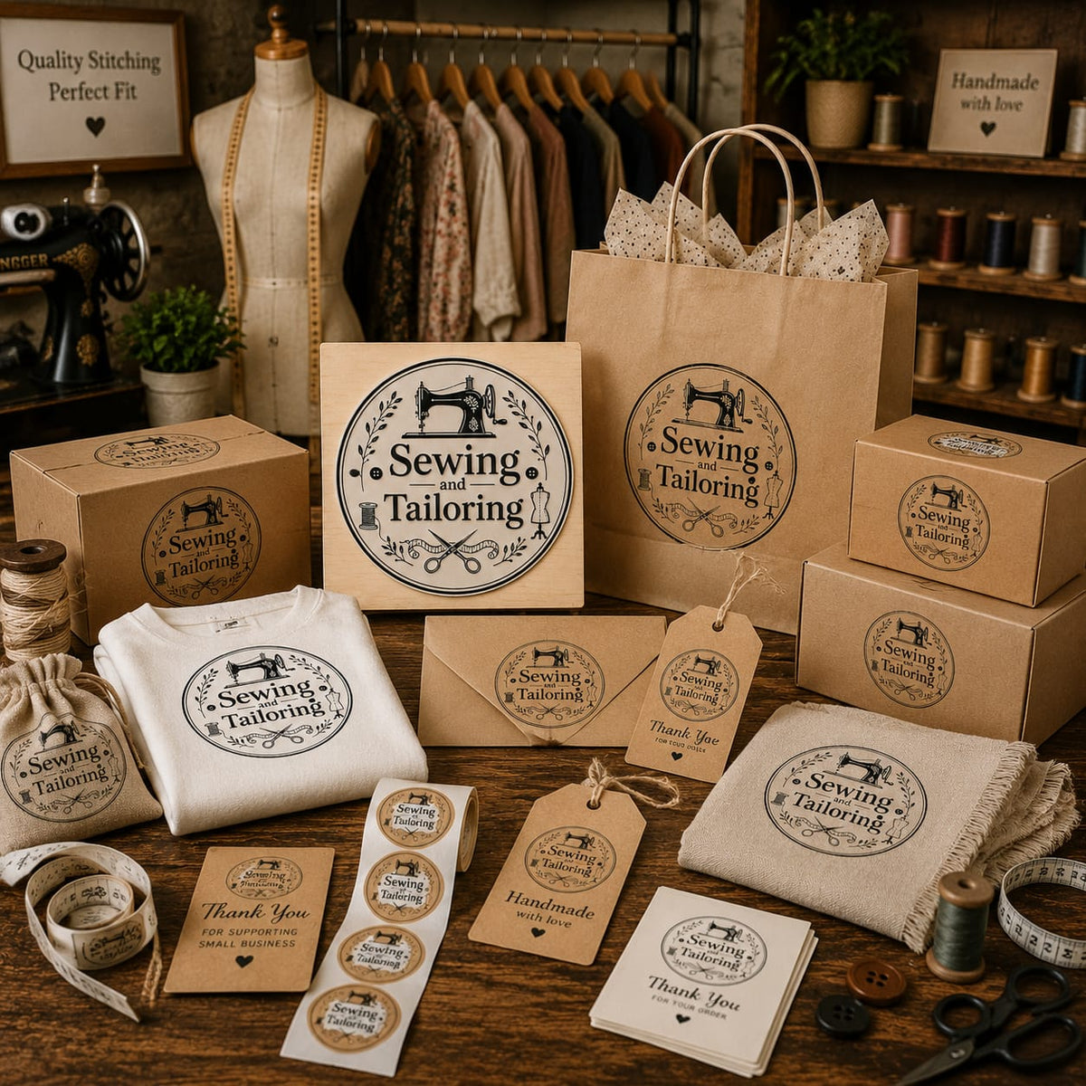 Big Custom Stamp for Sewing & Tailoring Business | Logo Stamp – StampMyMark®