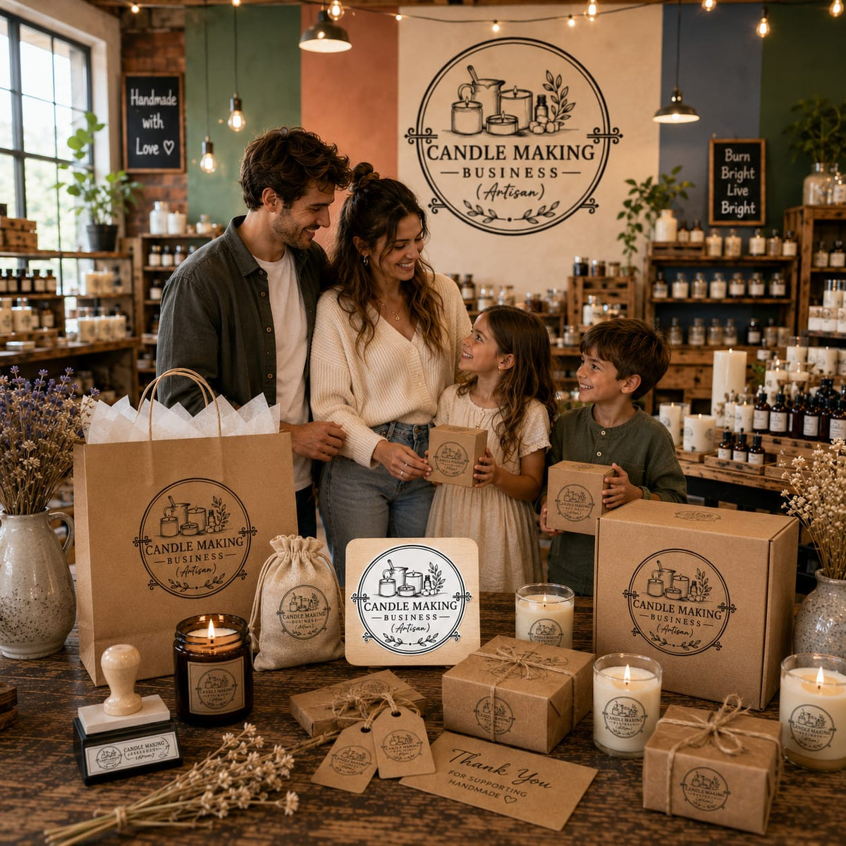 Big Custom Stamp for Candle Making Business (Artisan) | Logo Stamp – StampMyMark®