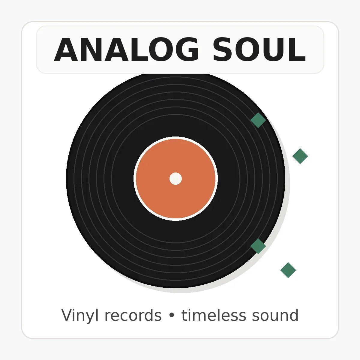 Analog Soul vinyl record music sticker