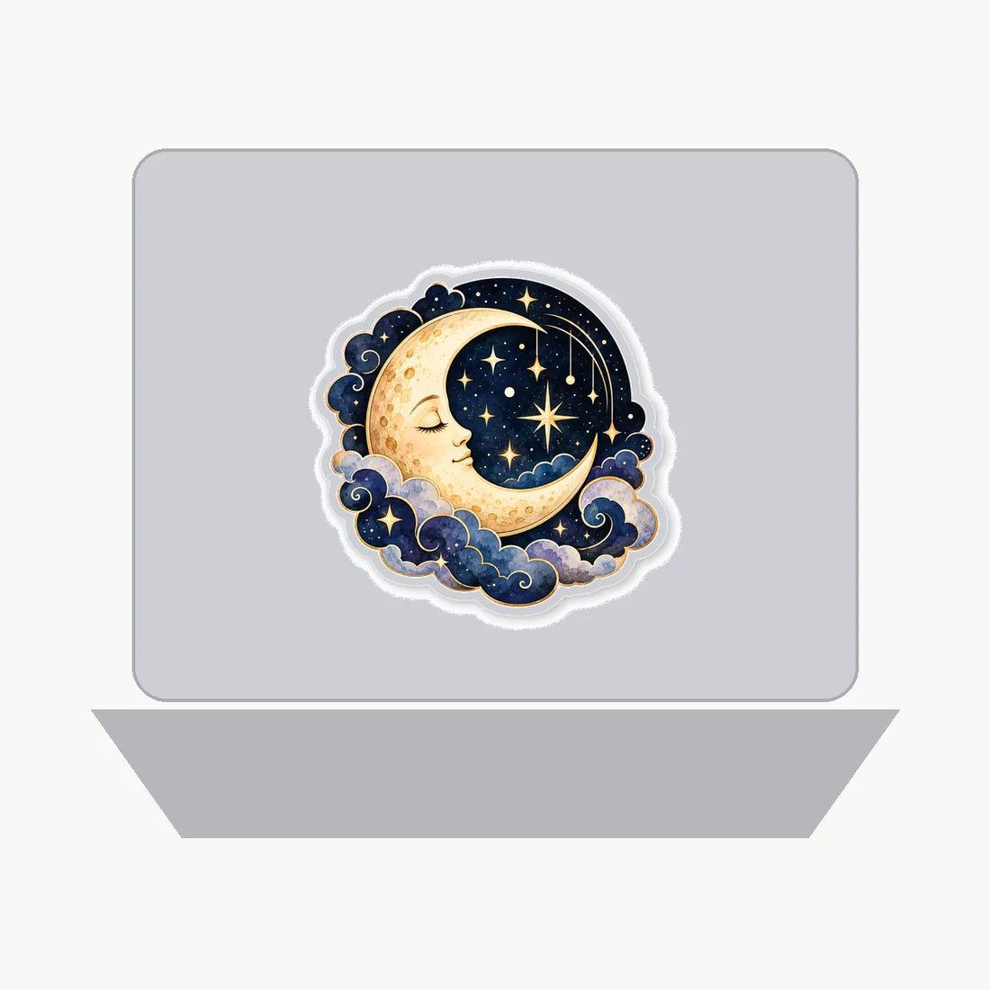 Celestial moon and stars vinyl sticker