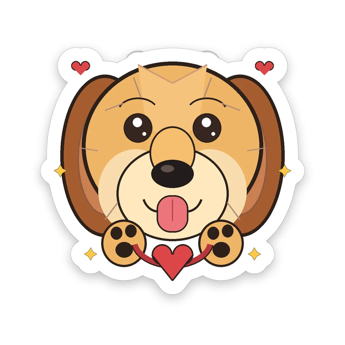 Dog lover puppy die-cut vinyl sticker