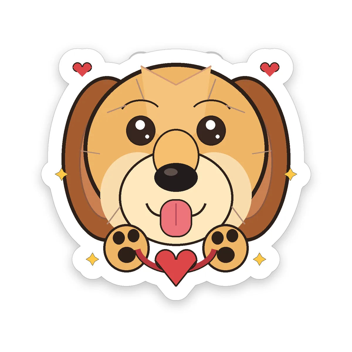 Dog lover puppy die-cut vinyl sticker