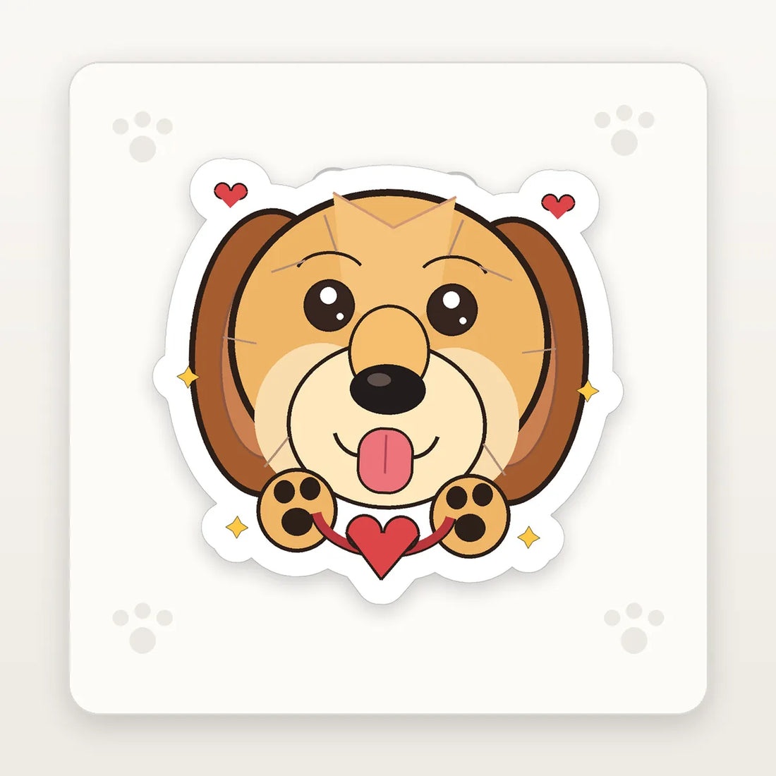 Dog lover puppy die-cut vinyl sticker