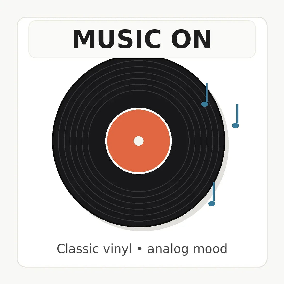 Vinyl Vibes retro record music sticker